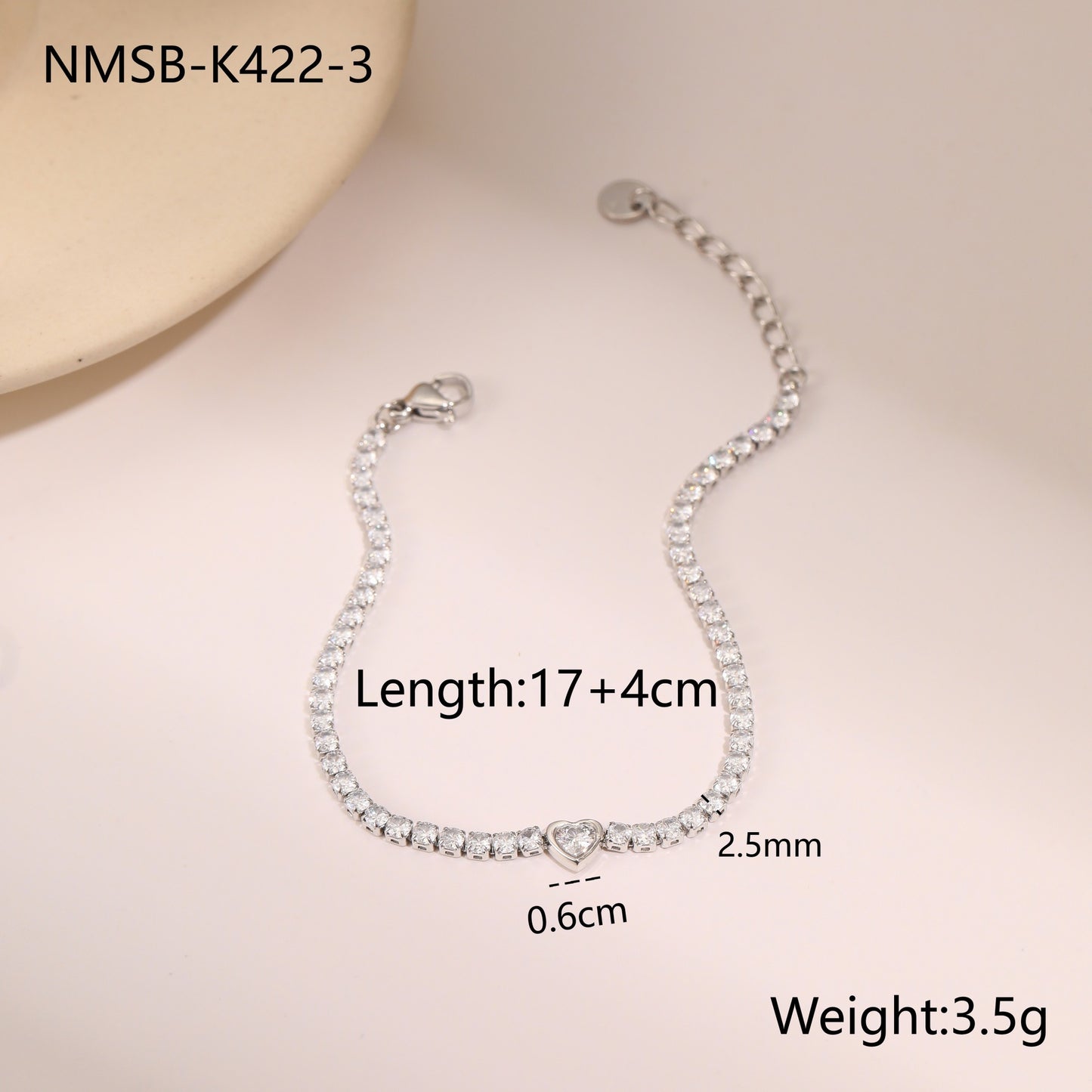 Titanium Steel Zircon Bracelet