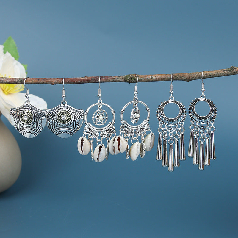 Bohemian Silver Elegance Earrings