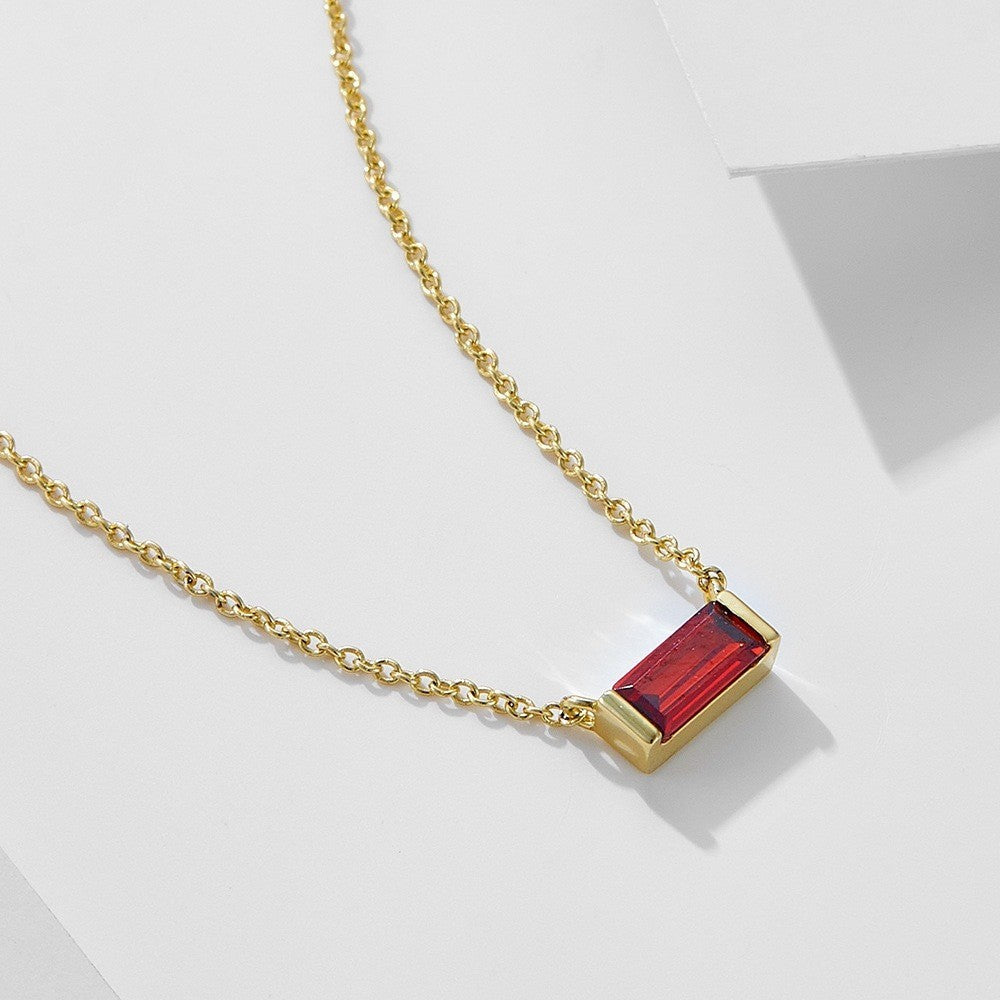 Twelve Birthstone Clavicle Necklace