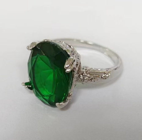 Court Retro Red Zircon Ring