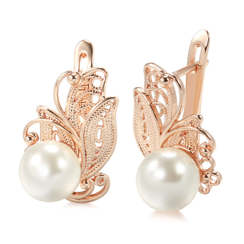 Personalized Butterfly Pearl Earrings
