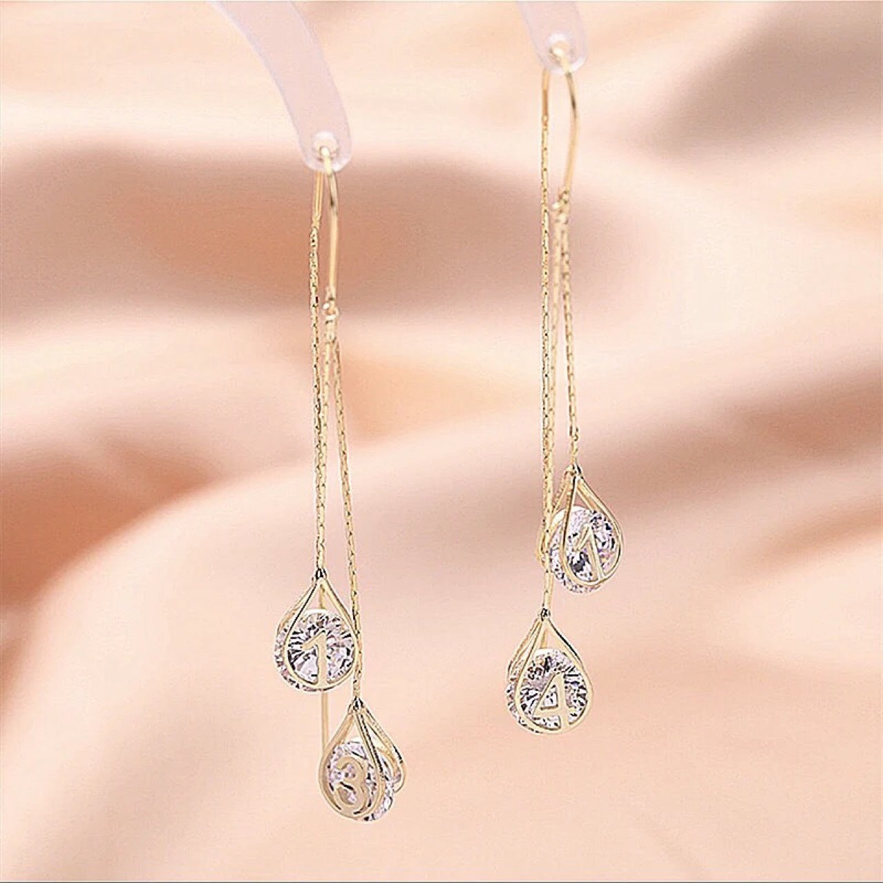 Elegant Zircon Water Drop Earrings