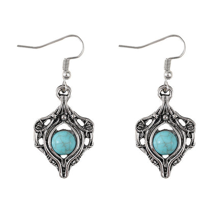 Retro Gem Winding Earrings