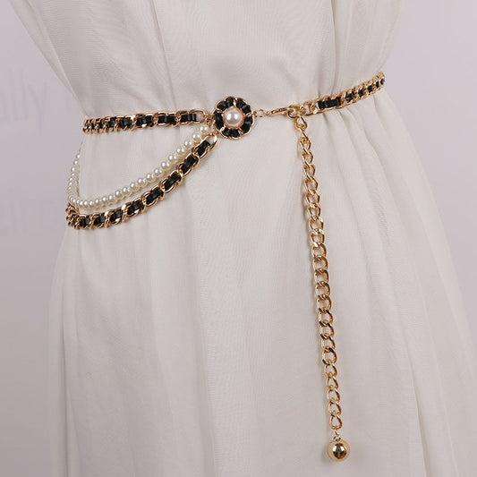 Elegant Multi-layer Beaded Waist Chain