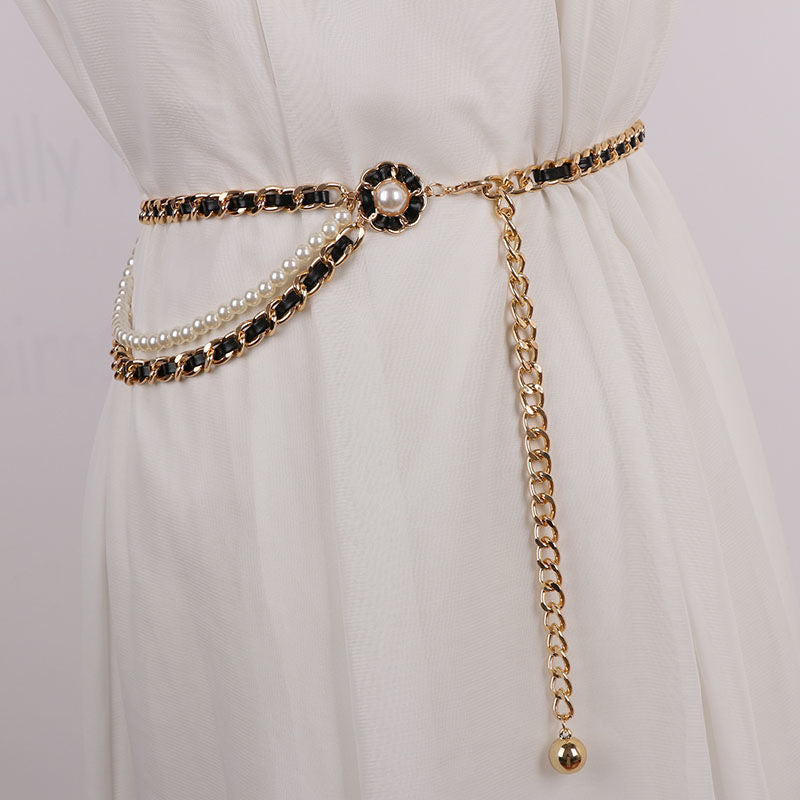 Elegant Multi-layer Beaded Waist Chain