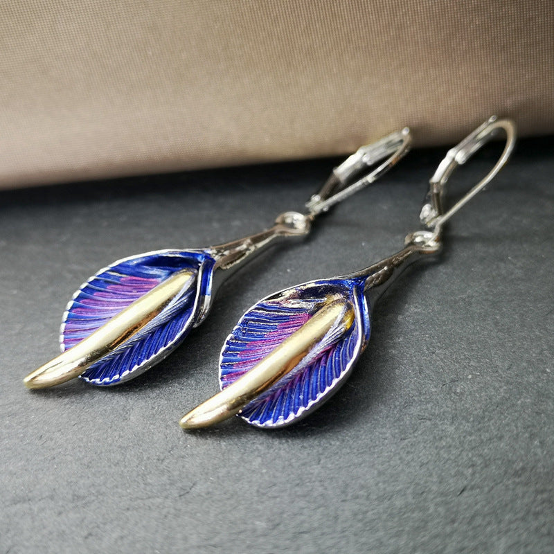 Retro Bohemian Earrings in Purple