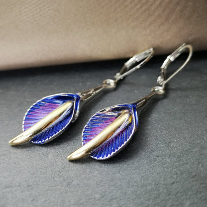 Retro Bohemian Earrings in Purple