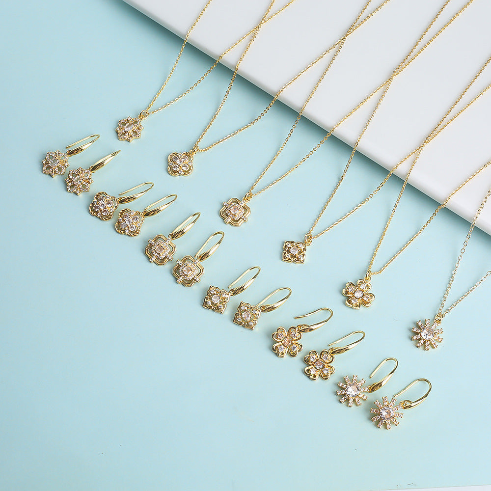 Elegant Crystal Zircon Jewelry Set