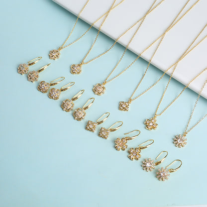 Elegant Crystal Zircon Jewelry Set