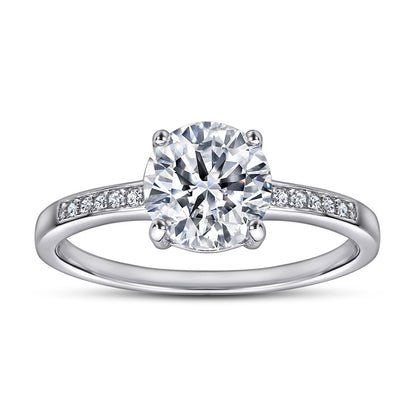 Elegant Zircon Silver Ring