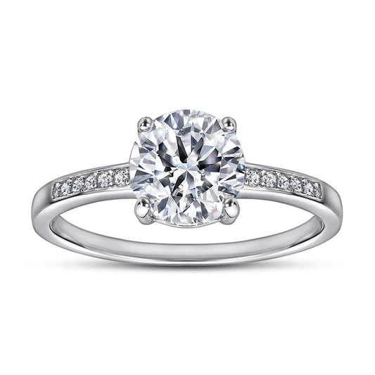 Elegant Zircon Silver Ring