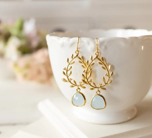 Emerald Wheat Earrings for Elegance