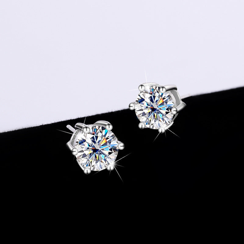 Elegant Moissanite Ear Studs