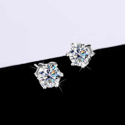 Elegant Moissanite Ear Studs