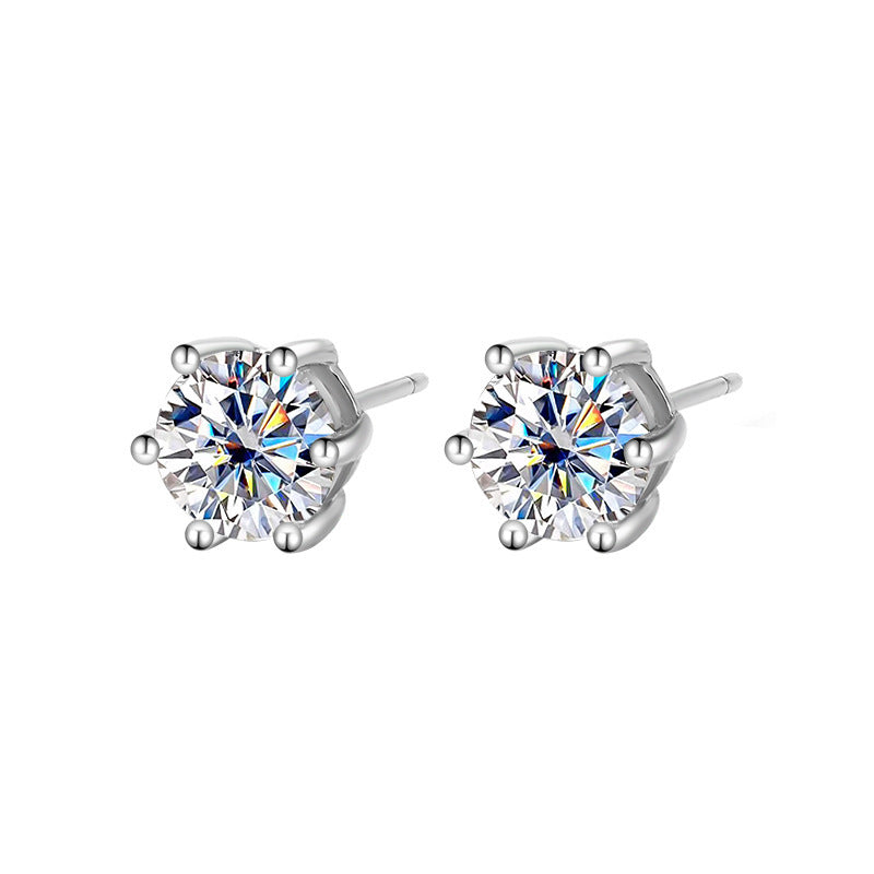Elegant Moissanite Ear Studs