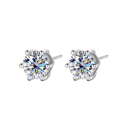 Elegant Moissanite Ear Studs