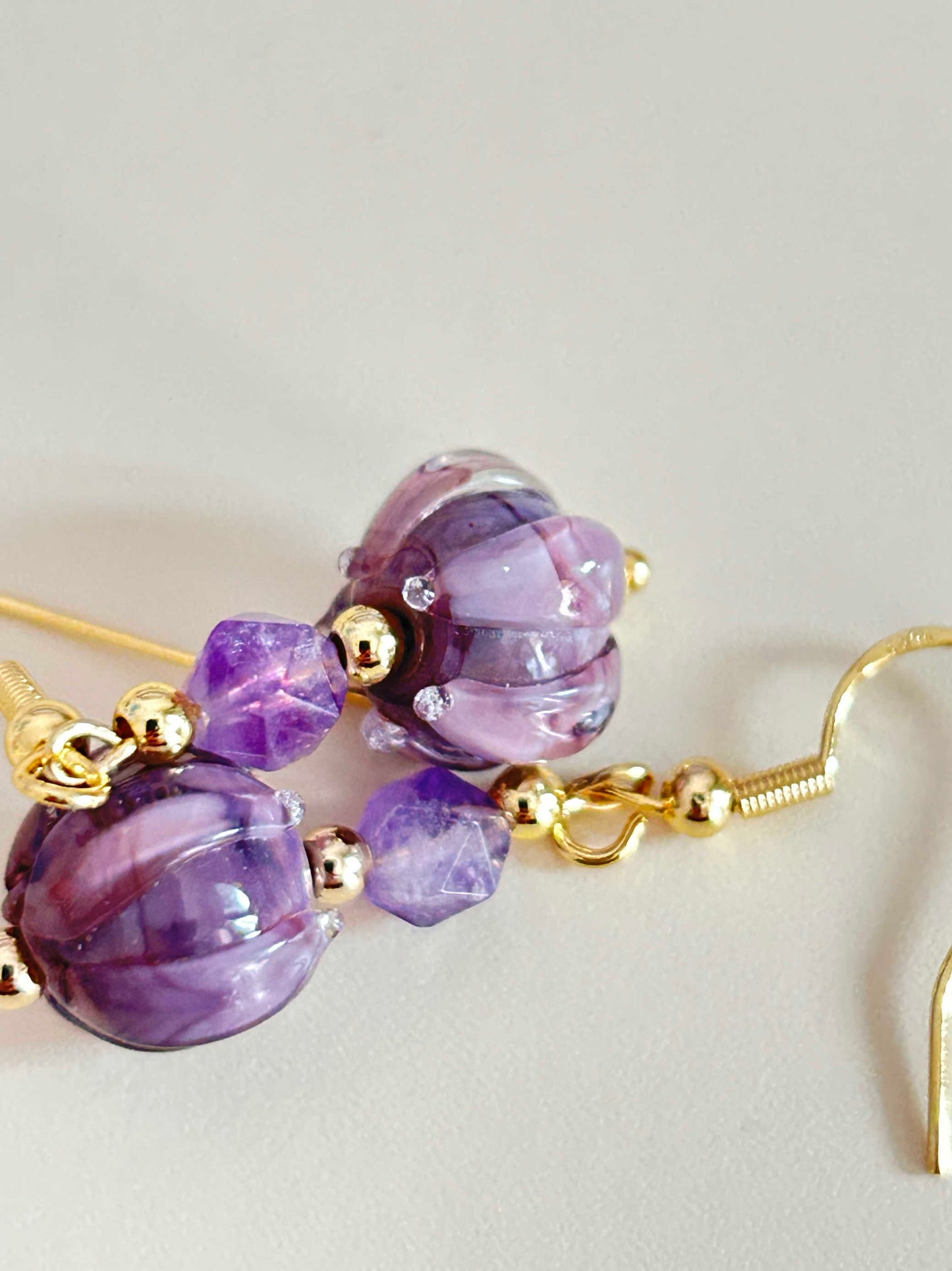 Elegant Purple Amethyst Earrings