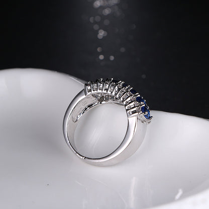 Elegant Sapphire Blue Ring