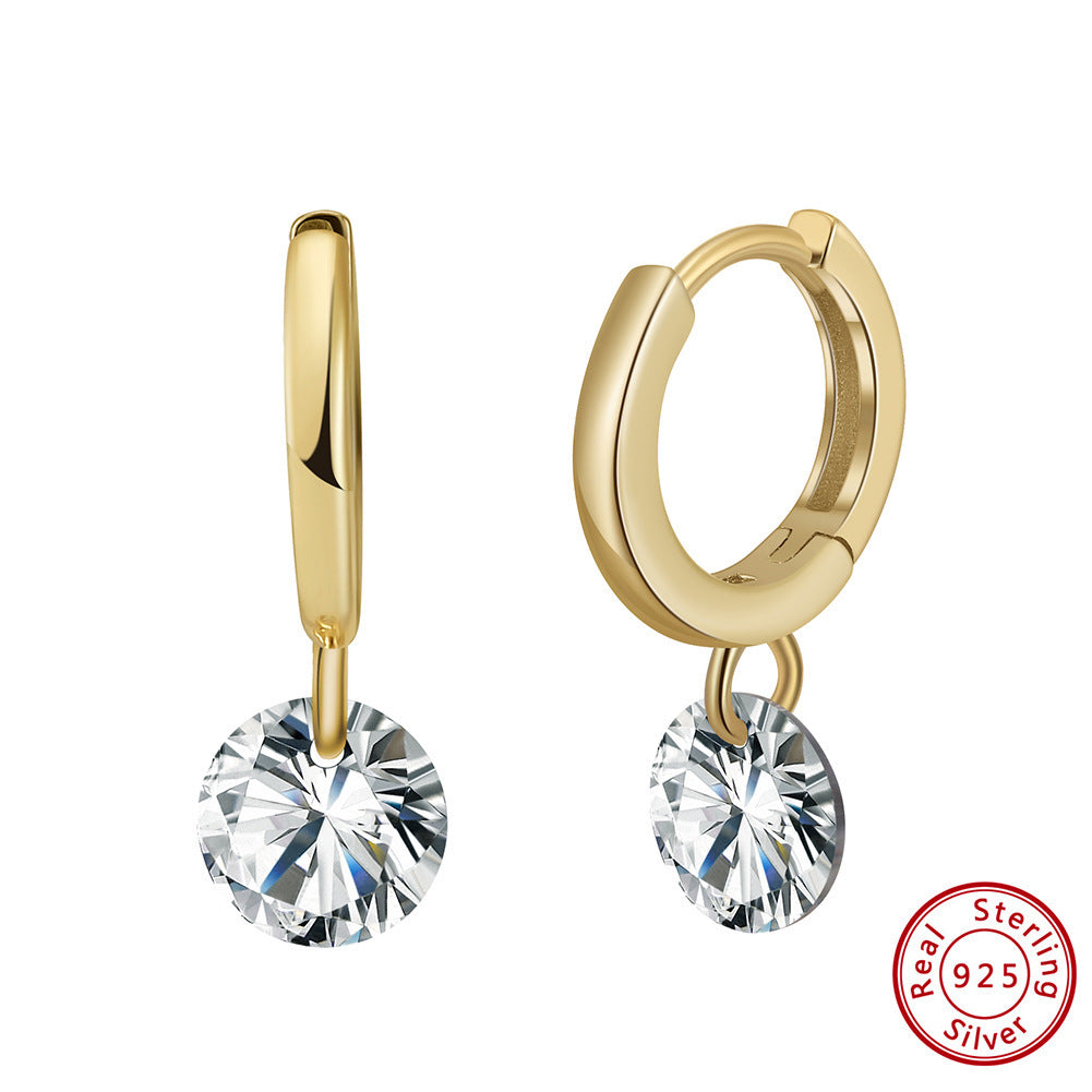 Elegant Sterling Silver Zircon Earrings