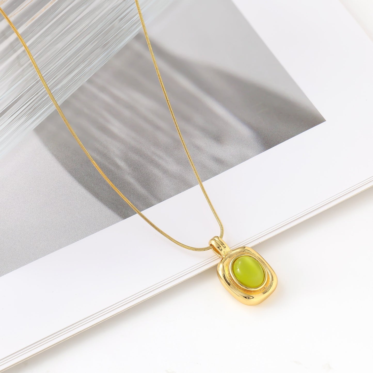 Retro Natural Stone Necklace