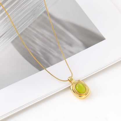 Retro Natural Stone Necklace