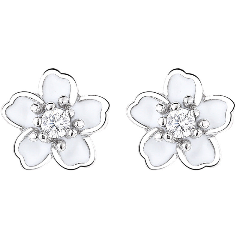 Sterling Silver Flower Earrings
