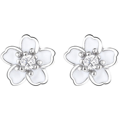 Sterling Silver Flower Earrings