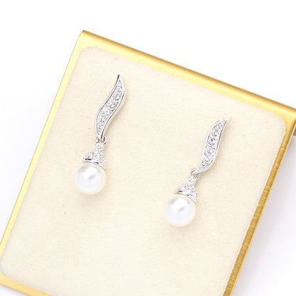 Classic Gold Plated Pearl Earrings