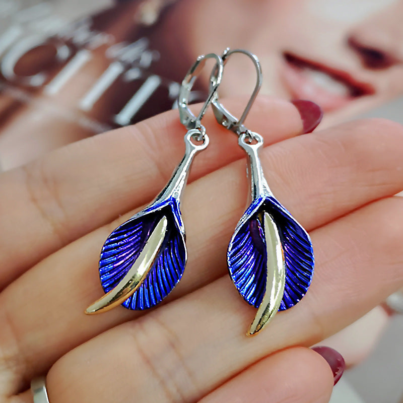 Retro Bohemian Earrings in Purple