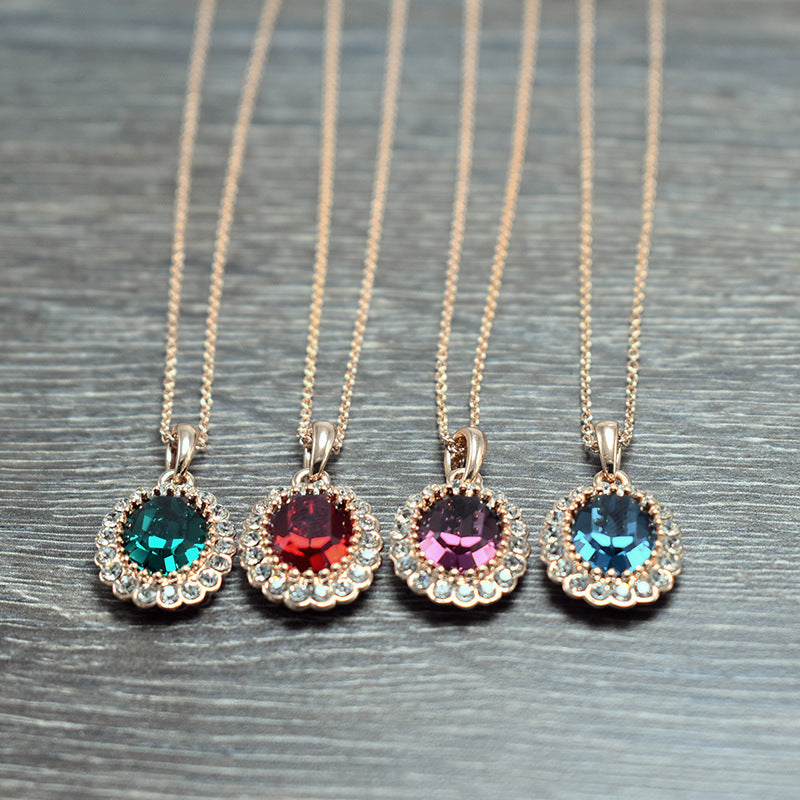 Elegant Oval Color Necklace