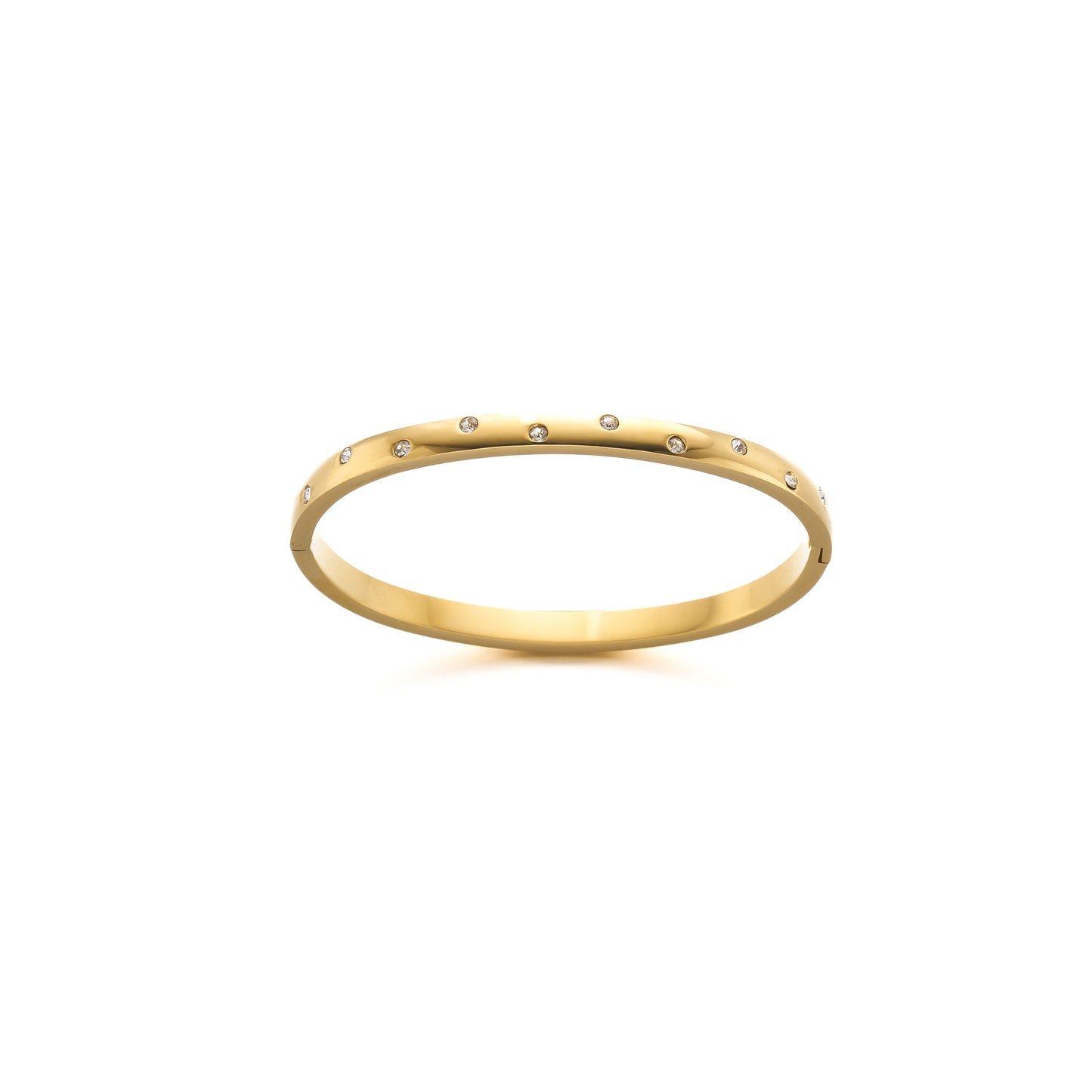 Diamond-Embedded Titanium Steel Bracelet