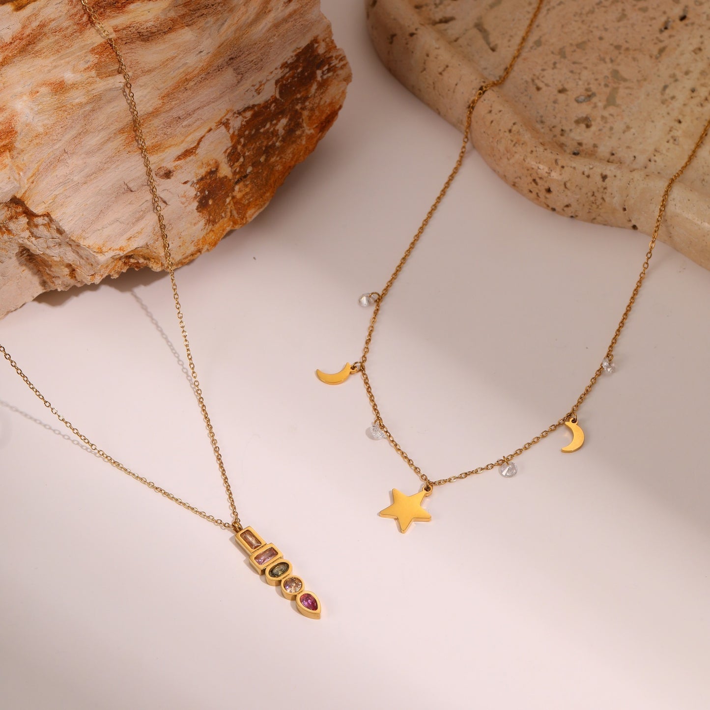 Zircon Star Pendant Necklace