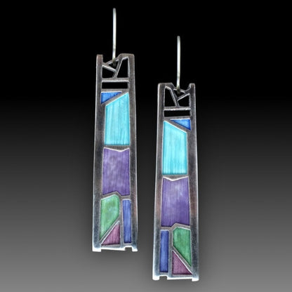 Elegant Irregular Oil Paint Earrings