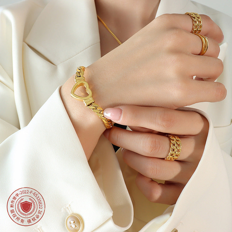 Trendy Gold Plated Bracelet