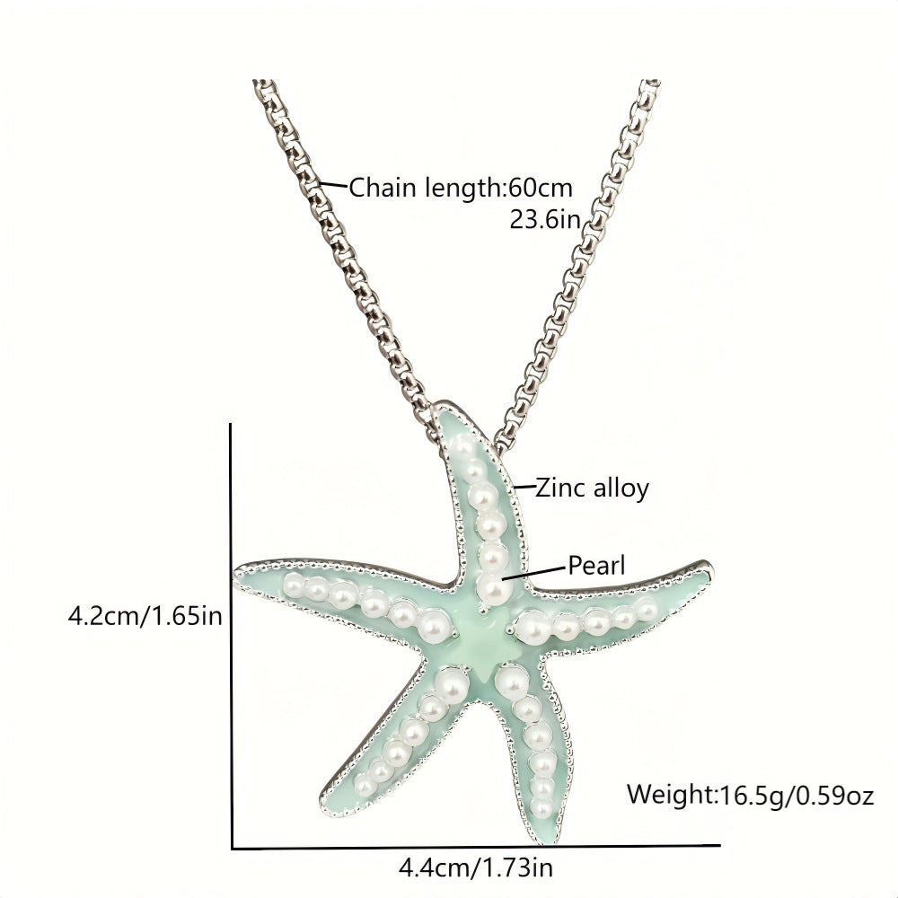 Luminous Starfish Beach Necklace