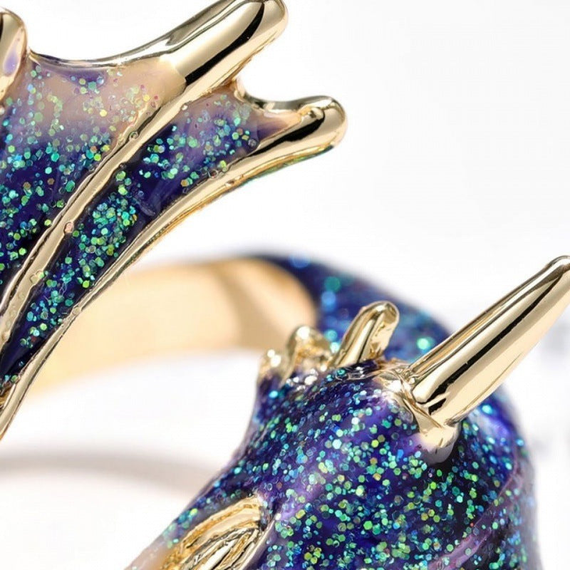Starry Sky Dragon Ring
