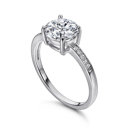 Elegant Zircon Silver Ring