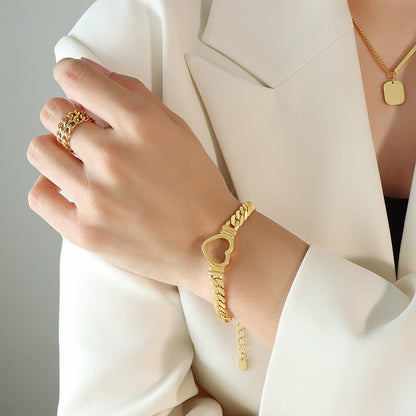 Trendy Gold Plated Bracelet