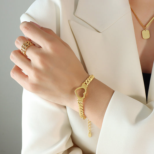Trendy Gold Plated Bracelet