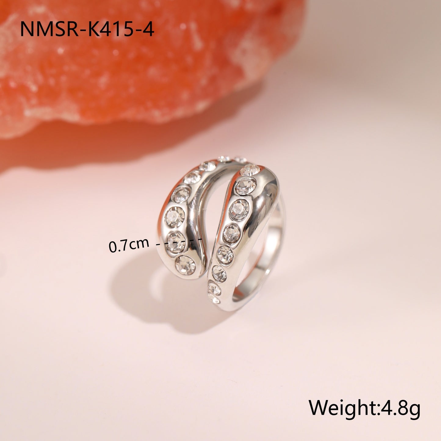 Geometric Hammer Open Ring