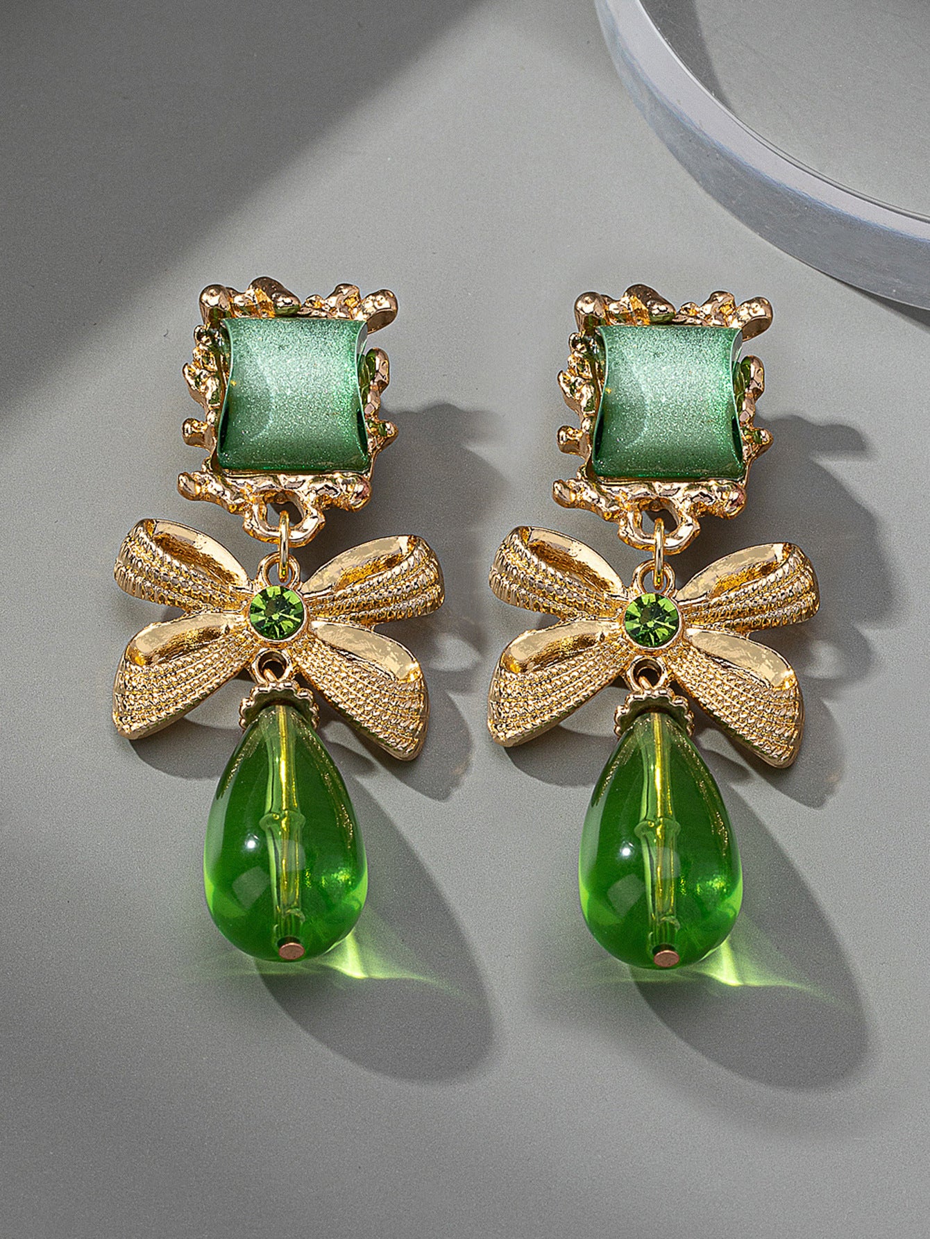 Graceful Black Bow Earrings
