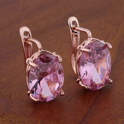 Romantic Retro Oval Earrings