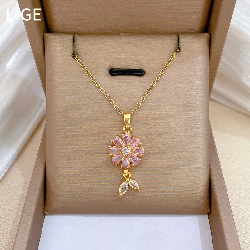 Light Luxury Diamond Necklace Set