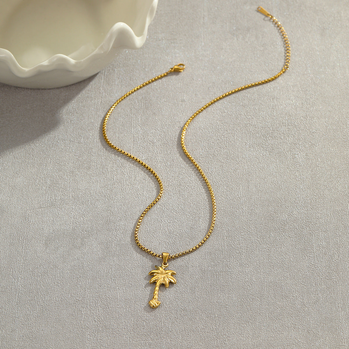 Coconut Fishtail Stainless Steel Necklace