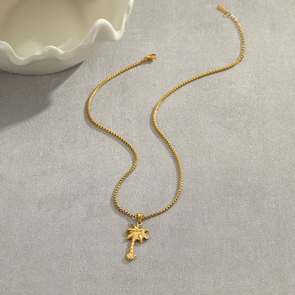 Coconut Fishtail Stainless Steel Necklace