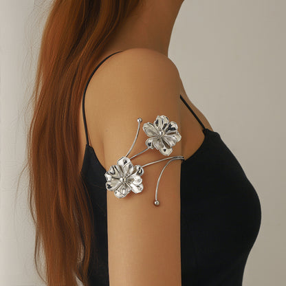 Personalized Floral Metal Bracelet