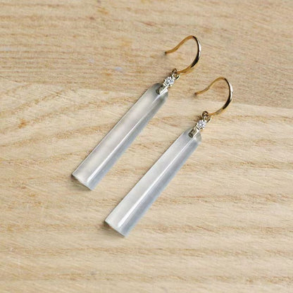 White Ice Plated Silver Earrings