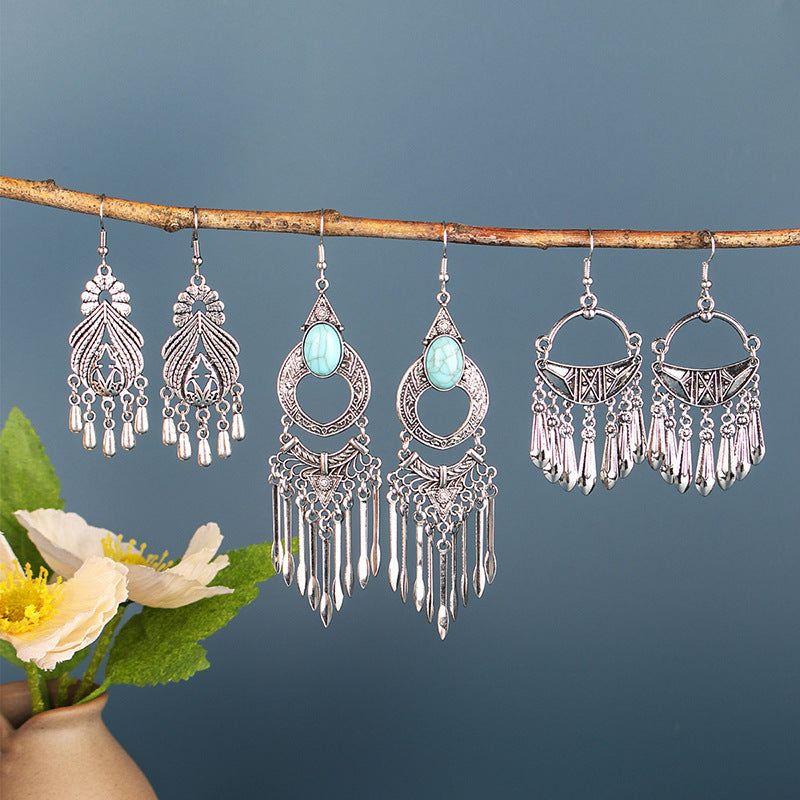 Bohemian Silver Elegance Earrings