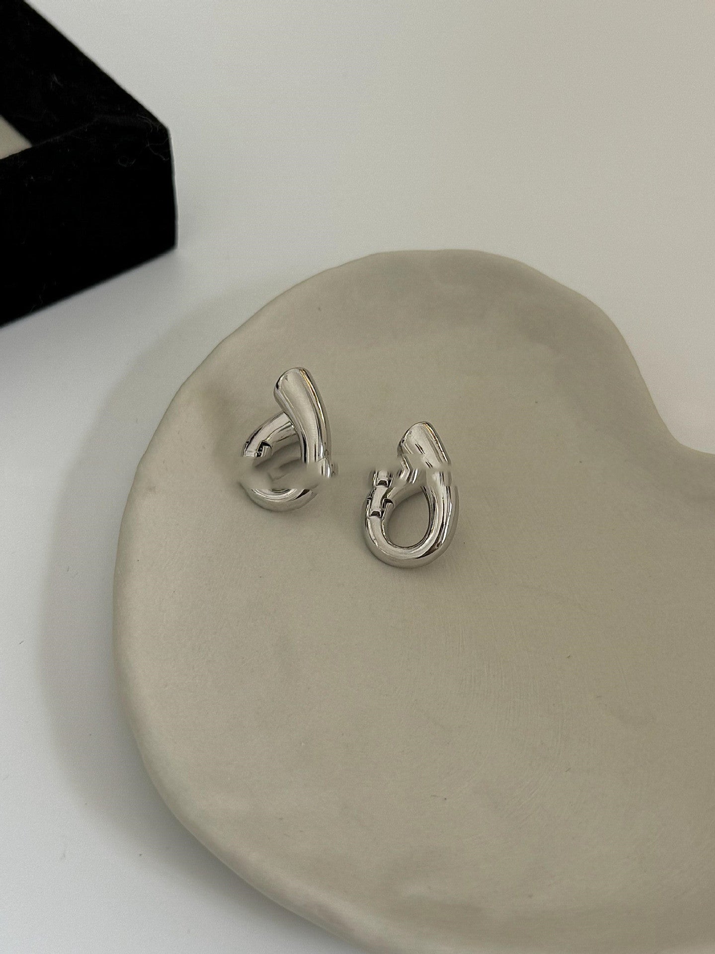 Heart-Shaped Buckle Earrings