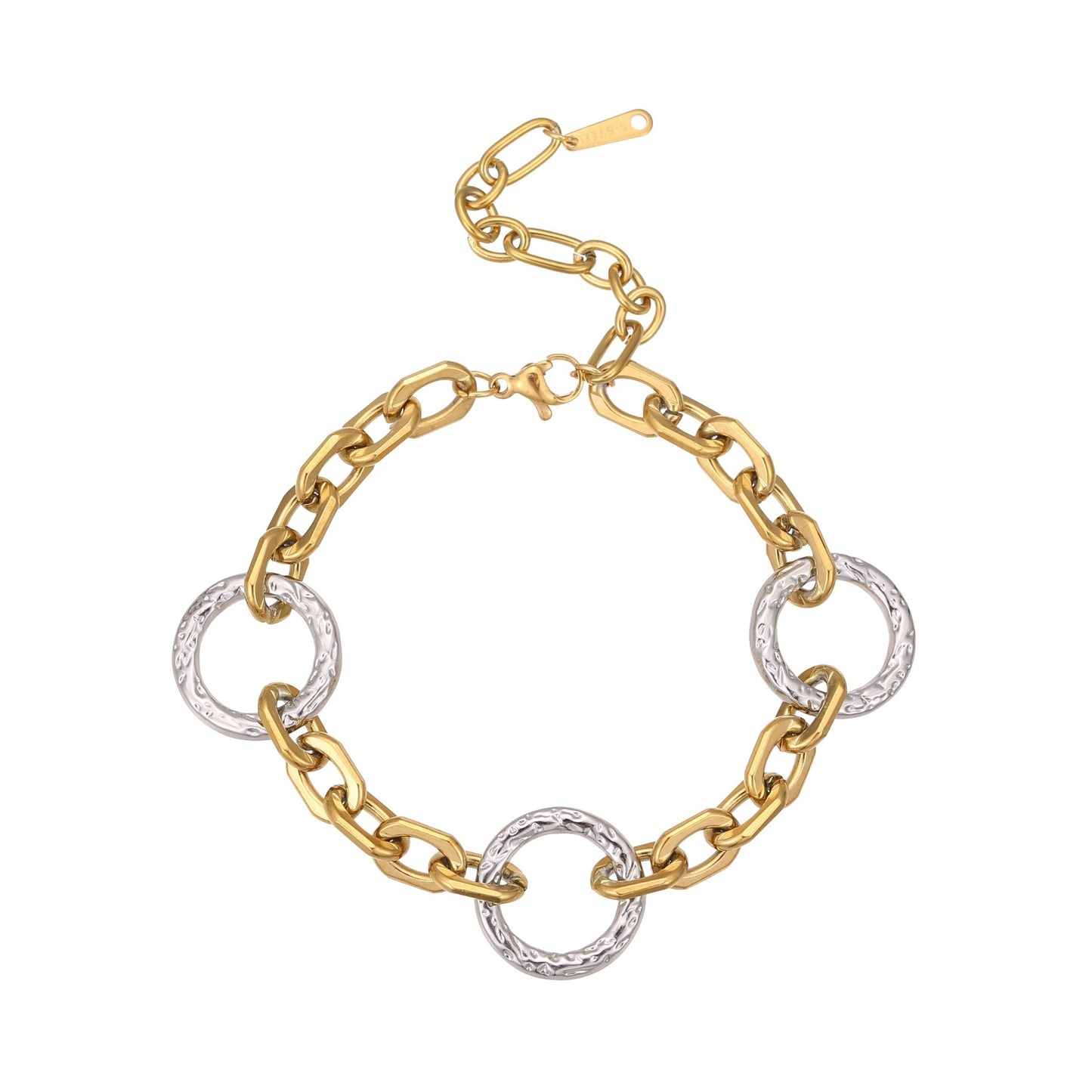 Elegant Gold and Silver Necklace Bracelet Set